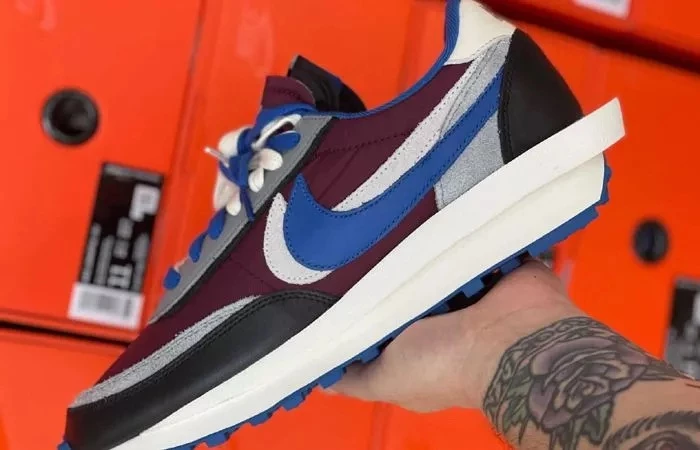 Undercover x Sacai x Nike Waffle Maroon and Team Royal DJ4877-600