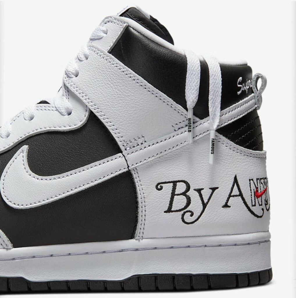 Supreme x Nike SB Dunk High By Any Means White Black DN3741