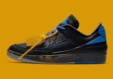 Off White x Nike Air Jordan 2 Black Blue