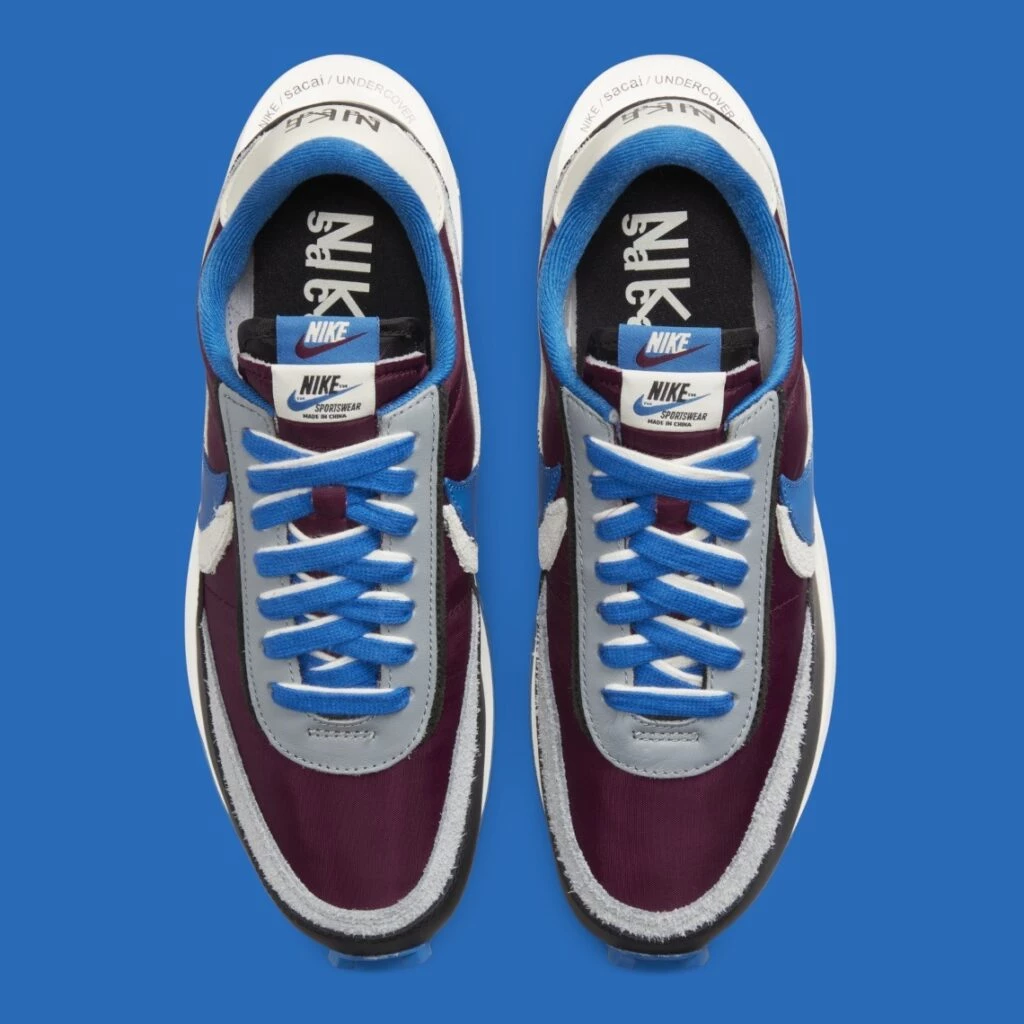 Undercover x Sacai x Nike Waffle Maroon and Team Royal DJ4877-600 | Dead  Stock