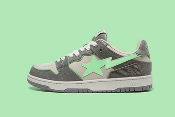 A Bathing Ape Bape Sk8 Sta Green Grey