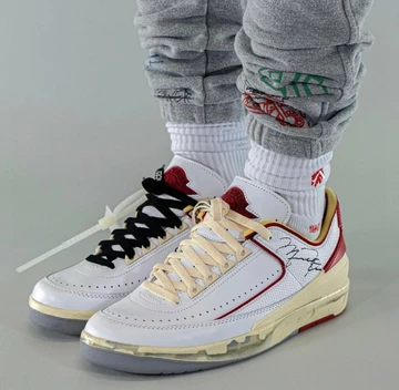 Off White x Nike Air Jordan 2 White Red