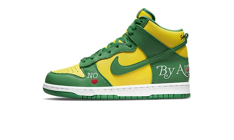 Supreme x Nike SB Dunk High Brazil By Any Means