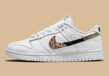 Nike Dunk Low White Animal Swoosh