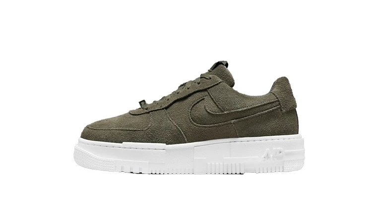 Nike Air Force 1 Pixel Green Suede DQ5570 200 Dead Stock