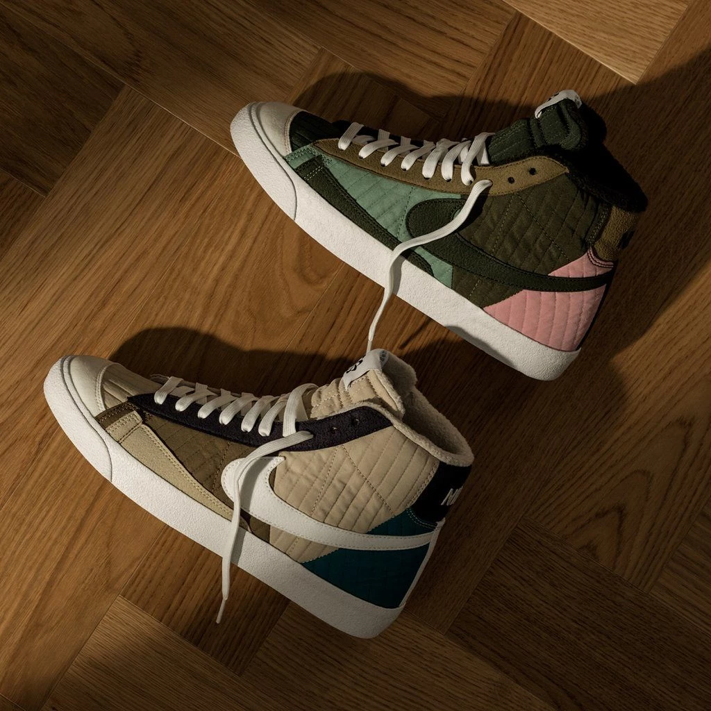 Nike Blazer Midd 77 Premium Toasty Quilted Sneakers Sequoia Olive Green DD8024 NIKE Blazer Mid 77 Premium  main image 4