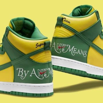 Supreme x Nike SB Dunk High Brazil By Any Means