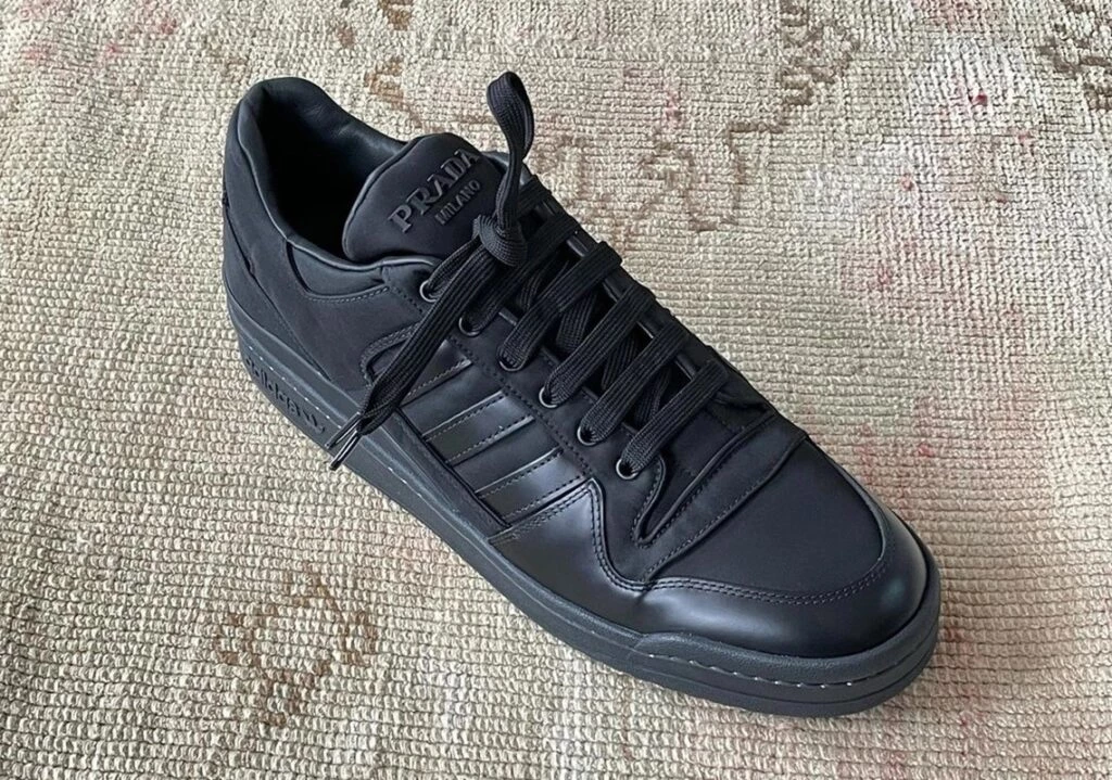 Prada adidas Forum Low Triple Black GY7043 Dead Stock