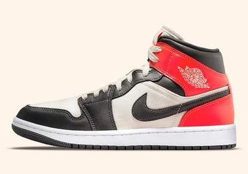 Jordan 1 Mid Light Newsprint