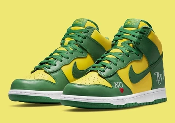 Supreme x Nike SB Dunk High Brazil By Any Means