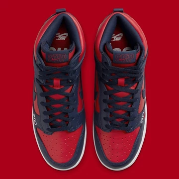 Supreme x Nike SB Dunk High Red Navy By Any Means