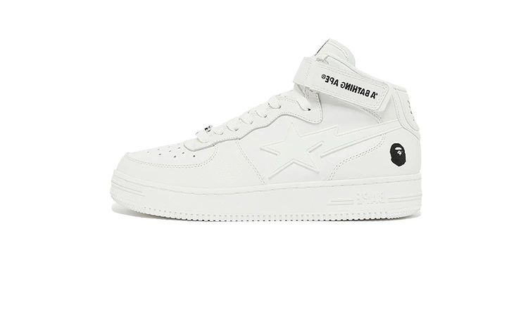 A Bathing Ape Bape Sta Mid Triple White