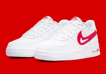 Air Force 1 Cut Out Swoosh Red