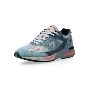 New Balance 991v2 Blue Silver seitlich von Vorne