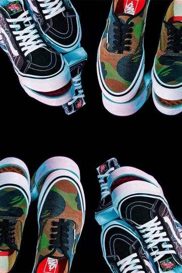 BAPE x Vans Sk8 Hi Black Camo