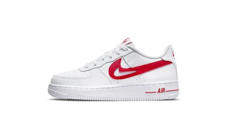 Air Force 1 Cut Out Swoosh Red
