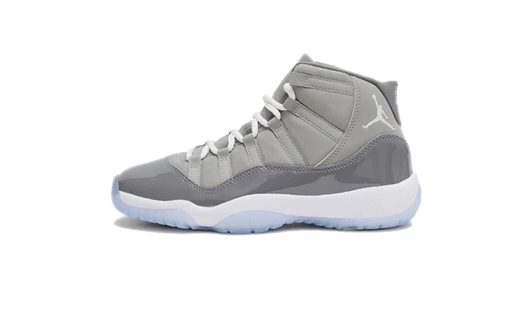 Black and grey jordan 11 on sale