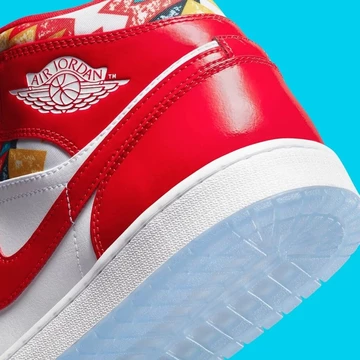 Jordan 1 Mid Barcelona Sweater Red Patent