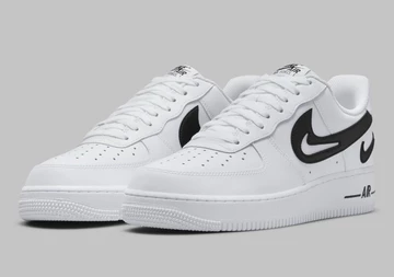Air Force 1 Cut Out Swoosh Black