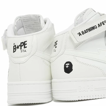 A Bathing Ape Bape Sta Mid Triple White