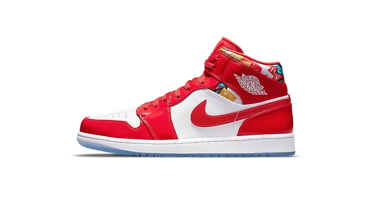 Jordan 1 Mid Barcelona Sweater Red Patent