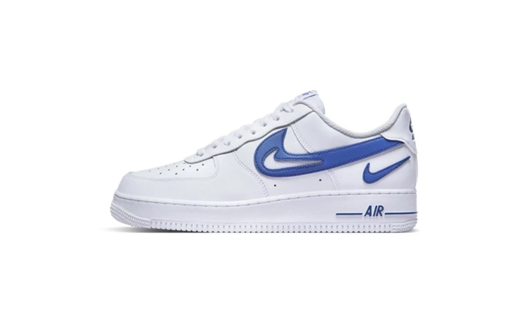 Air Force 1 Cut Out Swoosh Blue