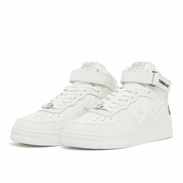 A Bathing Ape Bape Sta Mid Triple White