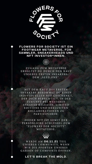Flowers For Society - Die Zukunft der Sneaker startet am 6. November