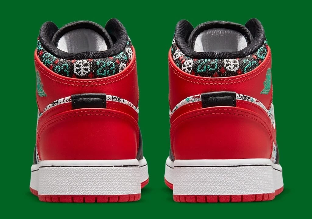 The Air Jordan 1 Mid Ugly Christmas Sweater heralds the holiday season Dead Stock