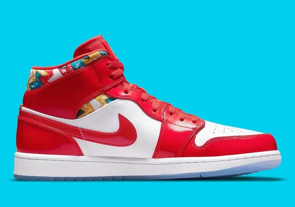 Jordan 1 Mid Barcelona Sweater Red Patent DC7294-600 | Dead  display picture 1
