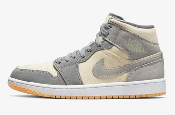 Jordan 1 Mid Grey Suede Gum
