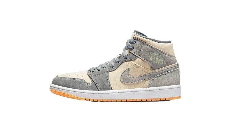 Jordan 1 Mid Grey Suede Gum