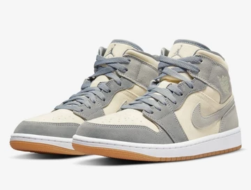 Jordan 1 Mid Grey Suede Gum