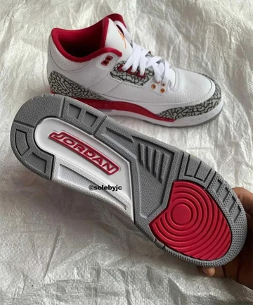 Jordan 3 Cardinal Red