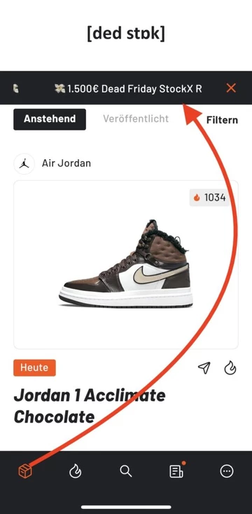 1.500 Euro StockX Gutschein - Raffle