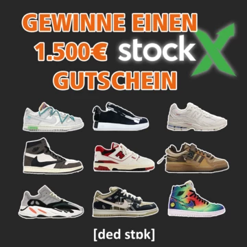 1.500 Euro StockX Gutschein - Raffle
