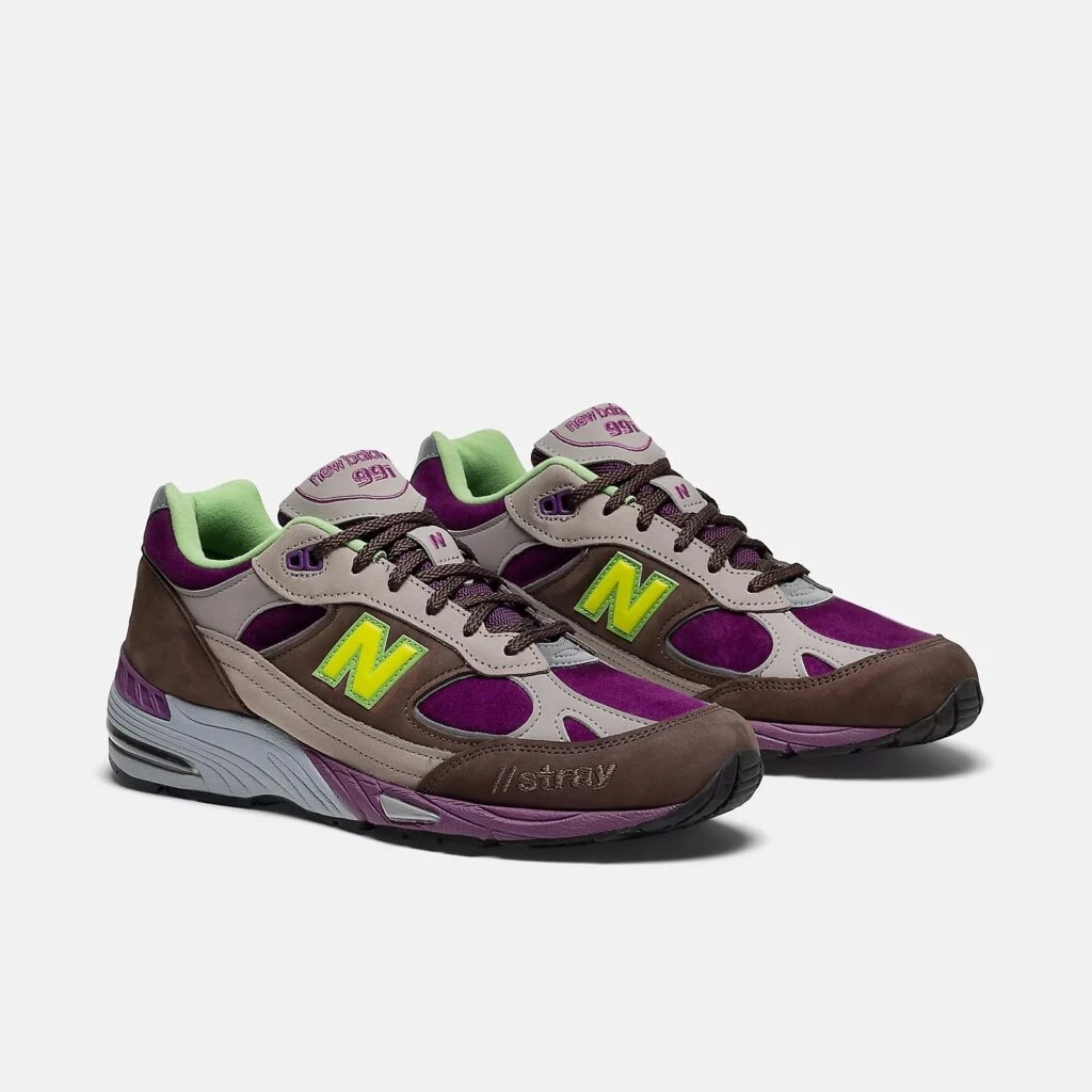 ウィメンズ New Balance 991 Stray Rats Brown Purple W991SRG Stray Rats New Balance 991 Brown Purple W991SRG | Dead Stock