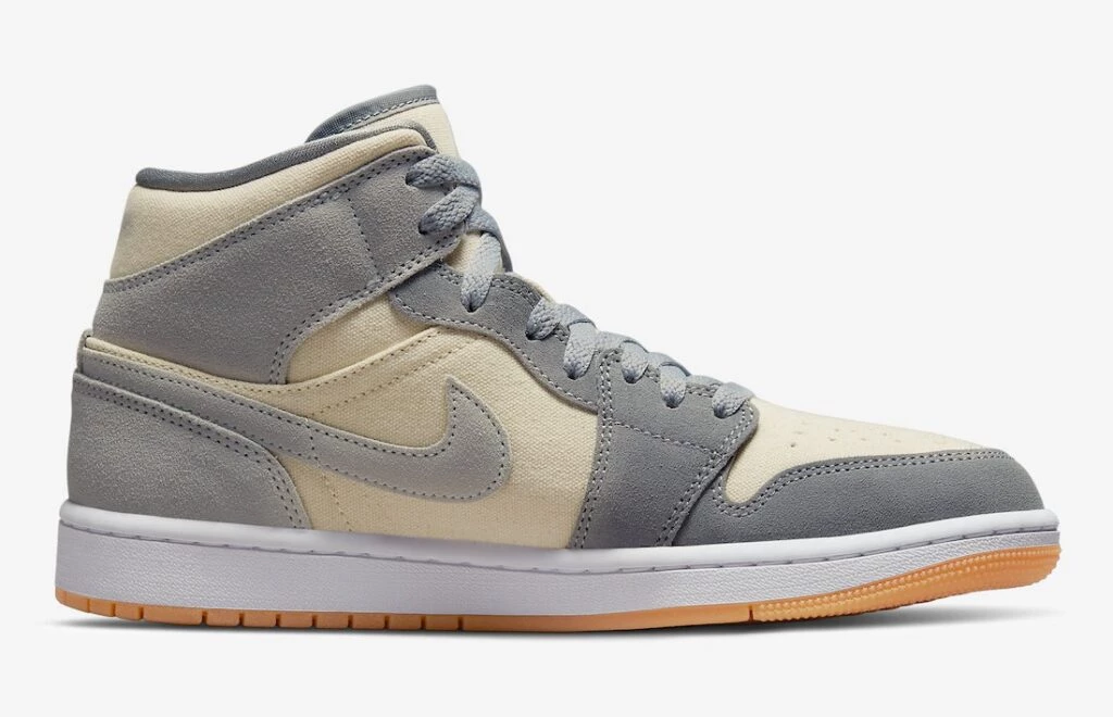 Jordan 1 Mid Gray Suede Gum DN4281 100 Dead Stock