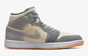 Jordan 1 Mid Grey Suede Gum