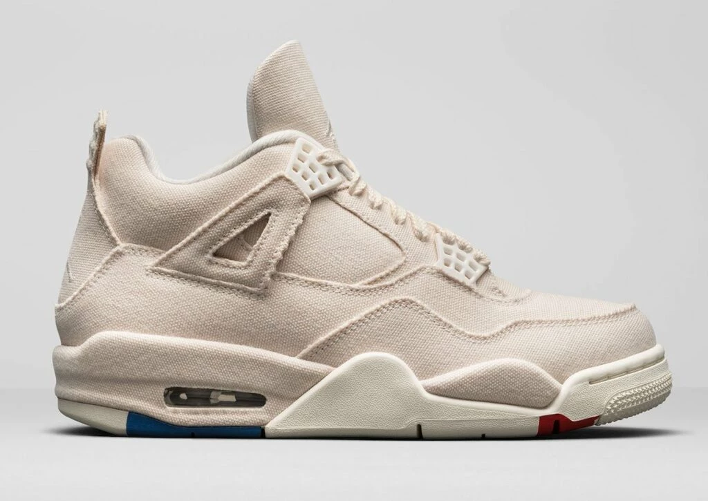 Nike WMNS Air Jordan 4 \"Sail’ Canvas Air Jordan 4 Sail Canvas – Flower Kickz