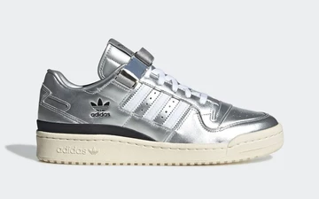 atmos x adidas Forum Low Metallic Silver