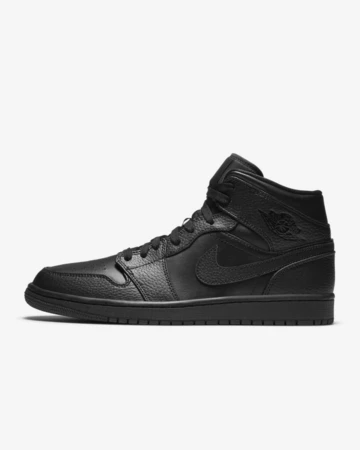 Jordan 1 Mid Triple Black