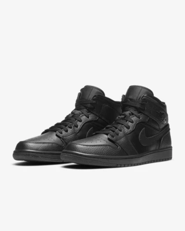 Jordan 1 Mid Triple Black