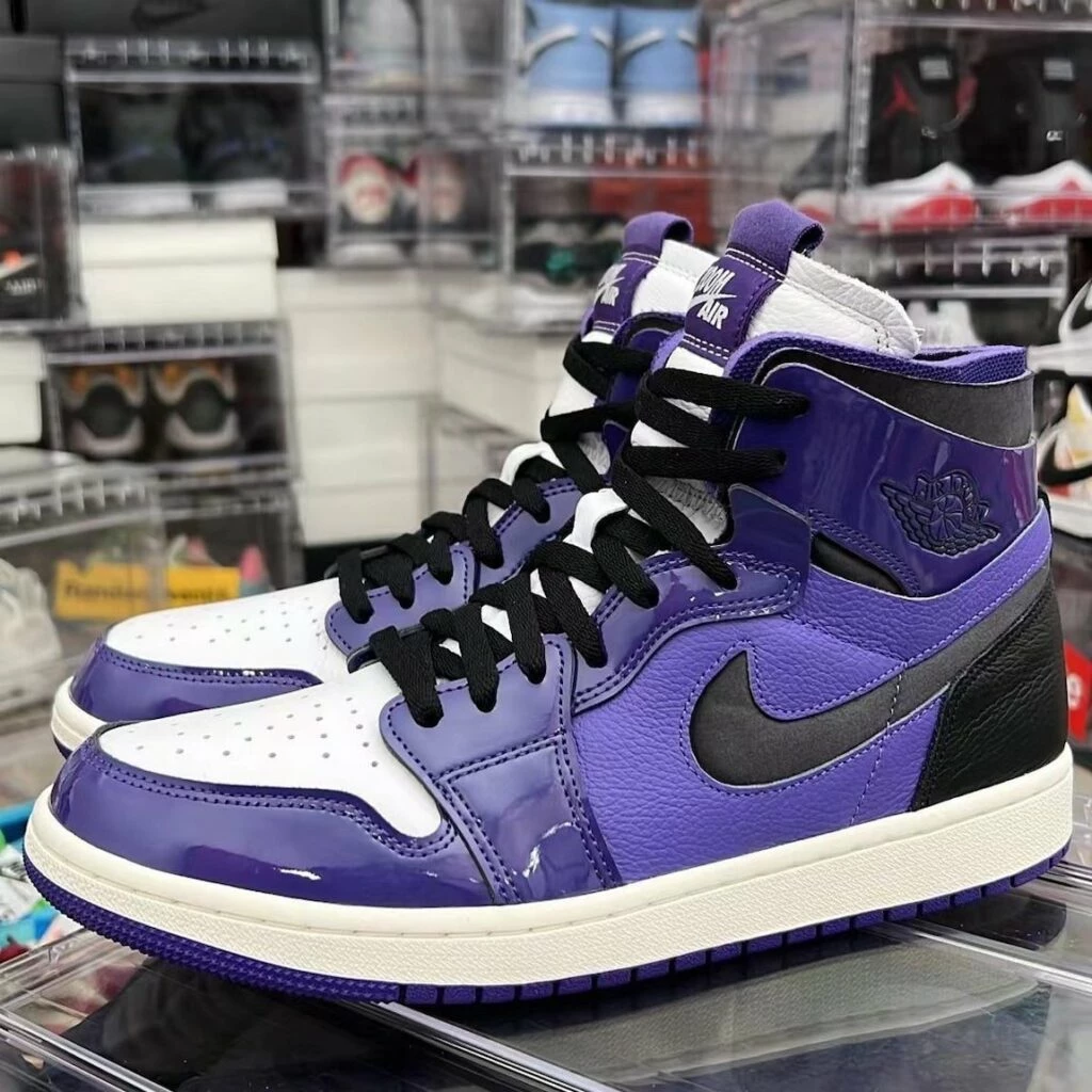 Jordan 1 High Zoom CMFT Purple Patent CT0979 505 Dead Stock