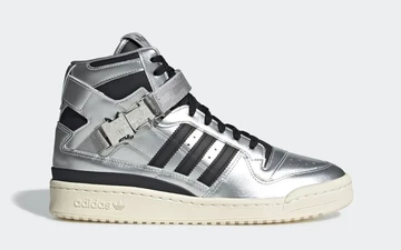 atmos x adidas Forum High Metallic Silver