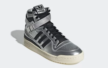 atmos x adidas Forum High Metallic Silver