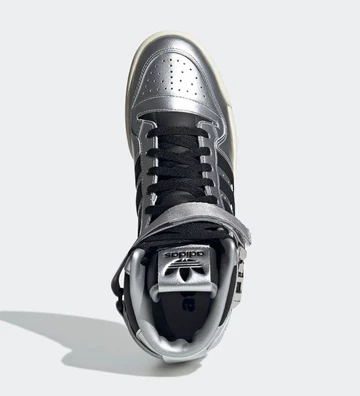atmos x adidas Forum High Metallic Silver