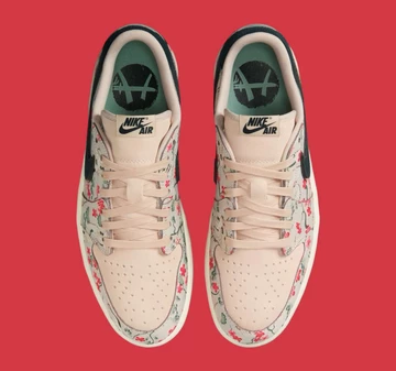 Rui Hachimura x Jordan 1 Low Oatmeal von Oben