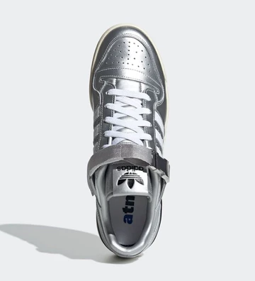 atmos x adidas Forum Low Metallic Silver