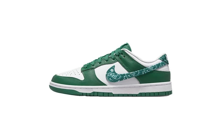 Women S 8.5us Nike Air Force 1 07 Low Essential Black Shoe Mid sneakers "Venice" Green Paisley